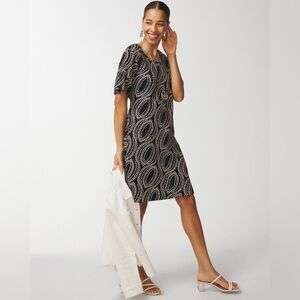 CHICO’S NWT 4 / XXL Algiers Paisley Ruffle Sleeve Knee Length Pocket Dress 20-22